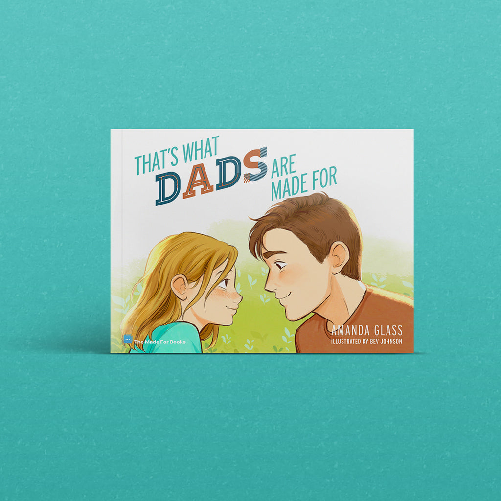 That's What Dads Are Made For paperback book front cover on blue background